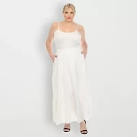 White Mark Womens Plus Maxi Skirt
