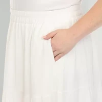 White Mark Womens Plus Maxi Skirt