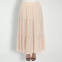 White Mark Womens Maxi Skirt Plus