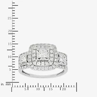 Limited Quantities! Womens 1 CT. T.W. Natural White Diamond 10K White Gold 3-Stone Engagement Ring