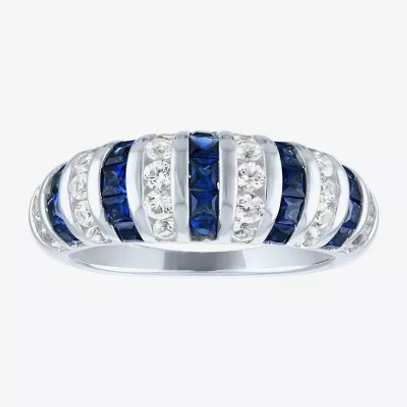 Womens Gemstone Sterling Silver Cocktail Ring