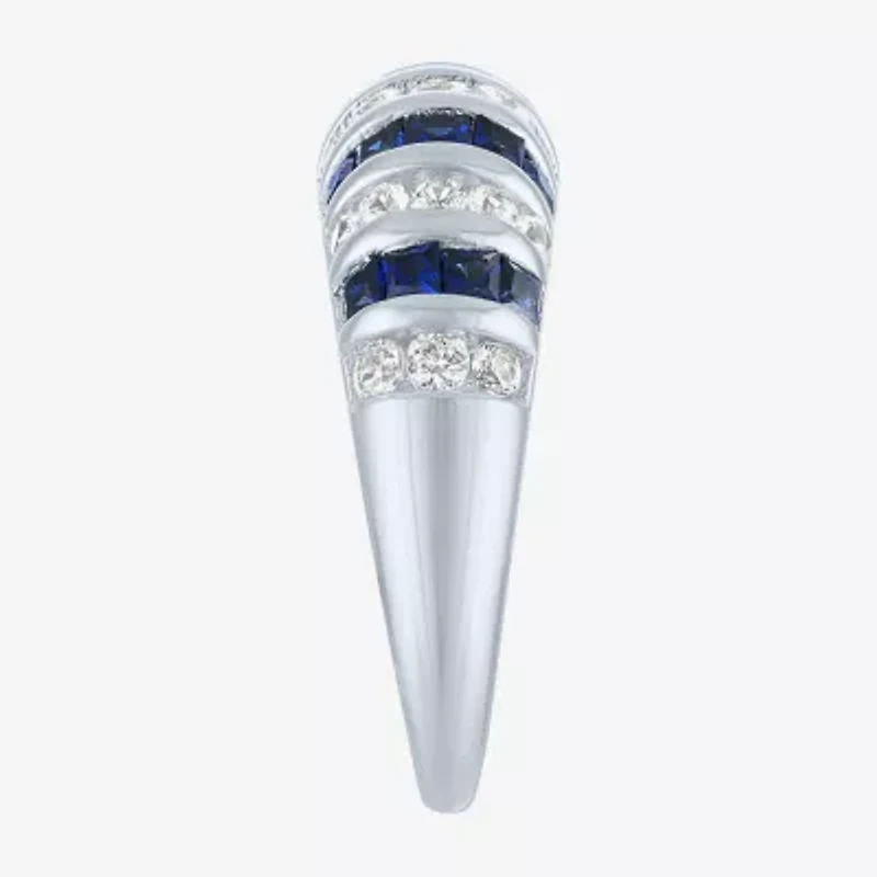 Womens Gemstone Sterling Silver Cocktail Ring