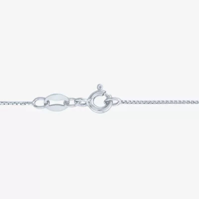 Womens Gemstone Sterling Silver Pear Pendant Necklace