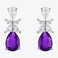 Gemstonel Sterling Silver Pear Drop Earrings