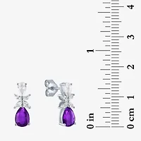 Gemstonel Sterling Silver Pear Drop Earrings