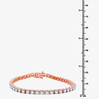 Womens 5 CT. T.W. Natural White Diamond 10K Rose Gold 7.5 Inch Tennis Bracelet