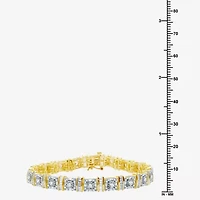 Womens 5 CT. T.W. Natural White Diamond 10K Gold 7.5 Inch Tennis Bracelet
