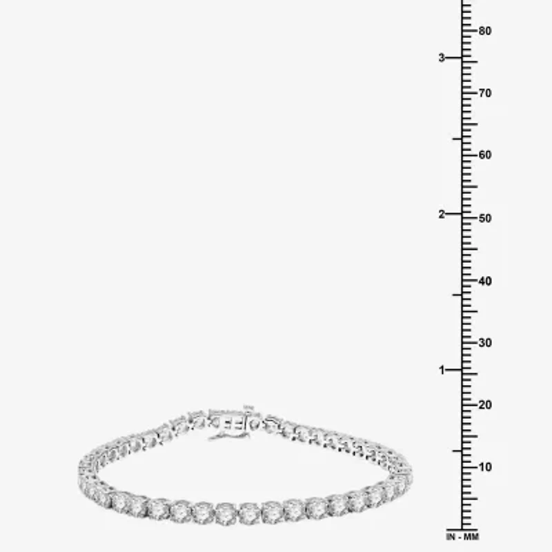 H-I / Si2-I1) CT. T.W. Lab Grown White Diamond 10K or 14K Yellow Gold Inch Tennis Bracelet