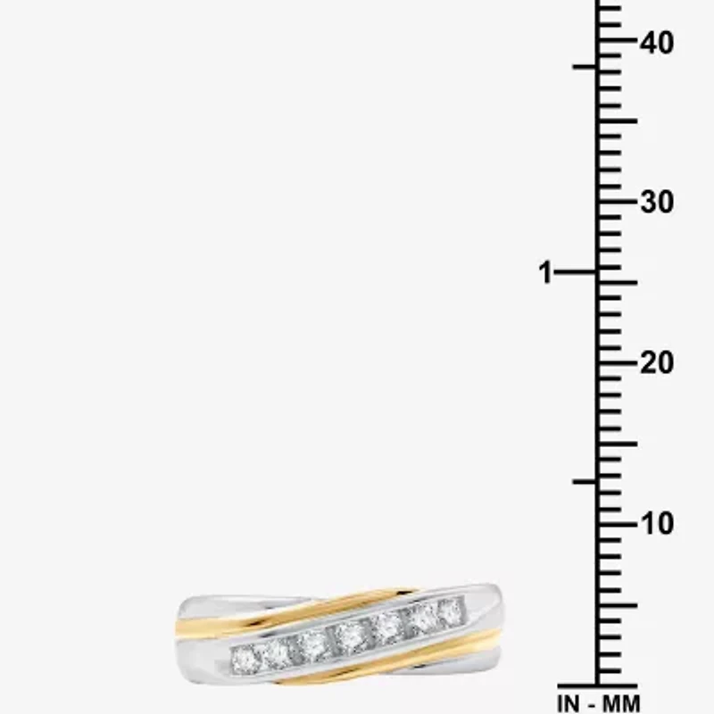 I Said Yes (H-I / I1) Womens 2MM 1/4 CT. T.W. Lab Grown White Diamond 14K Gold Over Silver Sterling Wedding Band