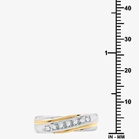 I Said Yes (H-I / I1) Womens 2MM 1/4 CT. T.W. Lab Grown White Diamond 14K Gold Over Silver Sterling Wedding Band