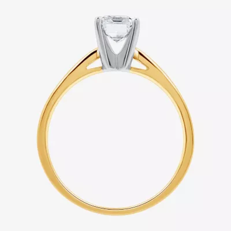 1 CT. Lab-Grown (G / SI2) Diamond Emerald-Cut Solitaire Engagement Ring 10K or 14K Gold