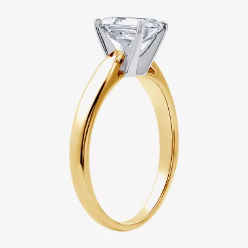 1 CT. Lab-Grown (G / SI2) Diamond Emerald-Cut Solitaire Engagement Ring 10K or 14K Gold