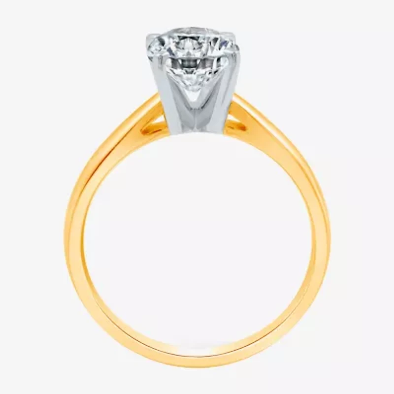 2 CT.Lab-Grown (I / SI2) Diamond Oval-cut Solitaire Engagement Ring 14K Gold