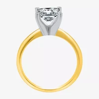 (G / SI2) Womens 2 CT. Lab-Grown White Diamond 14K Gold Princess-cut Solitaire Engagement Ring