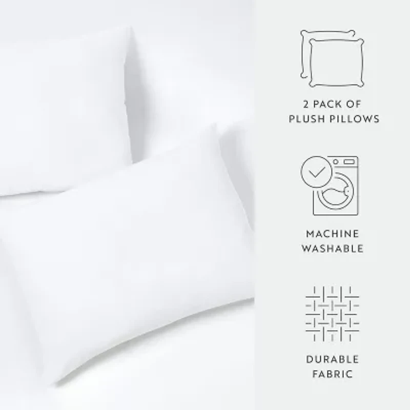Casual Comfort Down Alternative 2-Pack Soft Density Bed Pillow