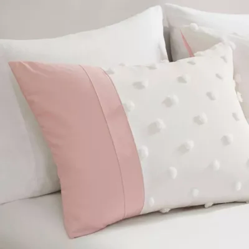 Intelligent Design Monica Colorblock Clipped Jacquard Duvet Cover Set