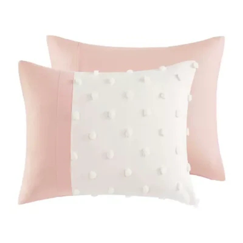 Intelligent Design Monica Colorblock Clipped Jacquard Duvet Cover Set