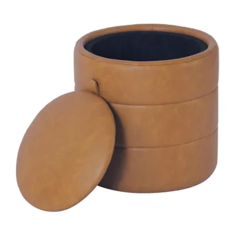 HOMEPOP Homepop Storage Lift-Top Upholstered Ottoman