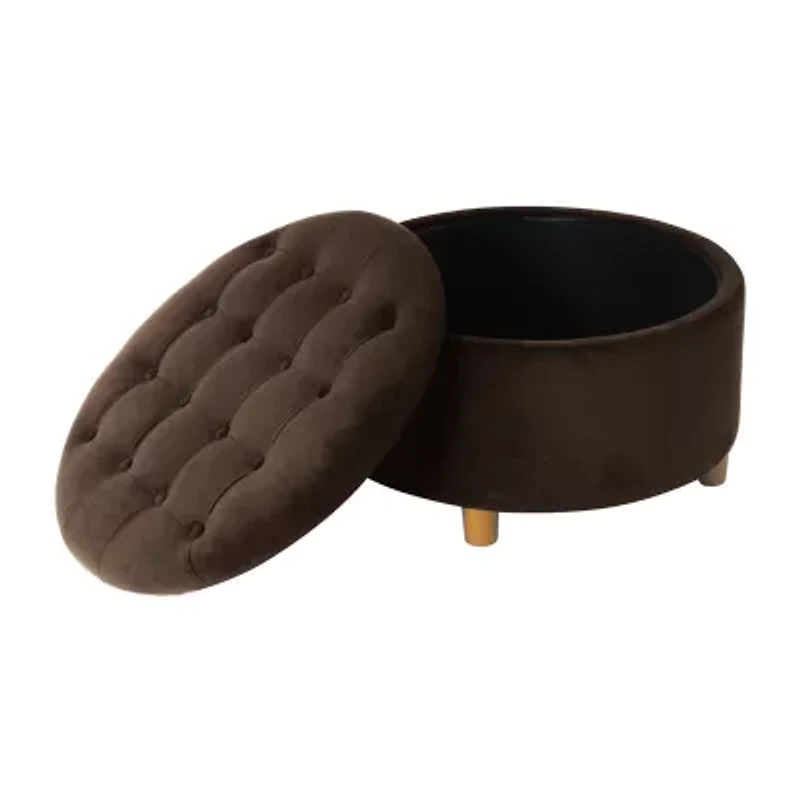 Homepop Storage Lift-Top Upholstered Ottoman