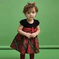 Bonnie Jean Baby Girls Short Sleeve Cap Empire Waist Dress