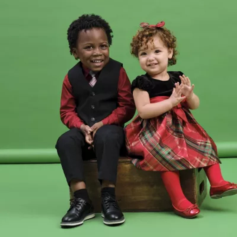 Bonnie Jean Baby Girls Short Sleeve Cap Empire Waist Dress