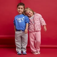 Okie Dokie Fleece Toddler & Little Girls Wide Leg Regular Fit Pull-On Pant