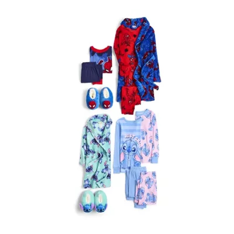 Disney Collection Toddler Girls Knee Length Long Sleeve Lilo & Stitch Robe