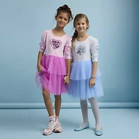 Disney Collection Little & Big Kid Girls Long Sleeve Elsa Tutu Dress