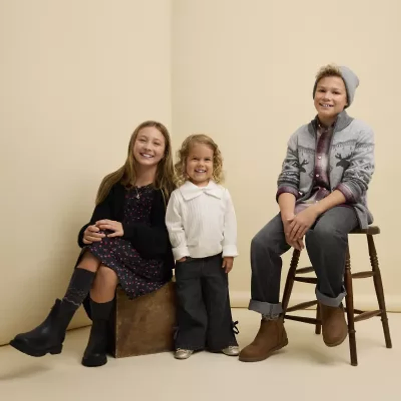 Thereabouts Little & Big Kid Boys Mock Neck Long Sleeve Zipper Cardigan