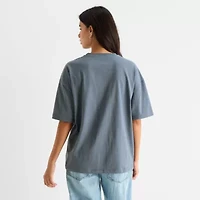 Grayson Threads, The Label Womens Juniors Crew Neck Short Sleeve Year Of Horse Graphic T-Shirt