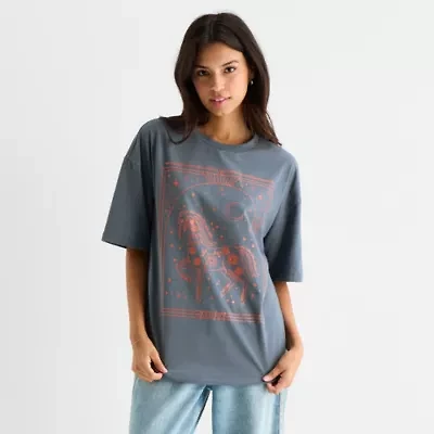 Grayson Threads, The Label Womens Juniors Crew Neck Short Sleeve Year Of Horse Graphic T-Shirt