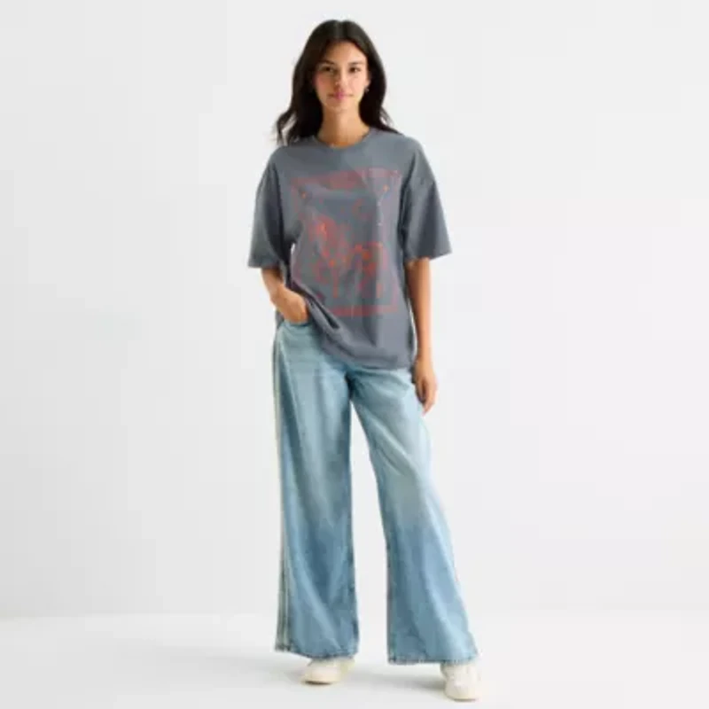 Grayson Threads, The Label Womens Juniors Crew Neck Short Sleeve Year Of Horse Graphic T-Shirt