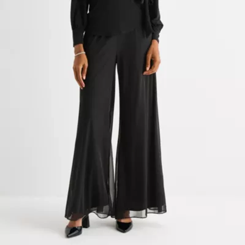 MSK Womens Mid Rise Wide Leg Palazzo Pant