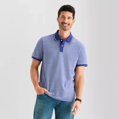 St. John's Bay Essential Oxford Mens Classic Fit Short Sleeve Polo Shirt