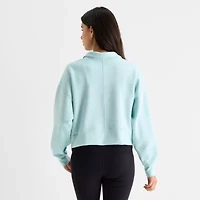 Arizona Womens Juniors Long Sleeve Quarter-Zip Pullover