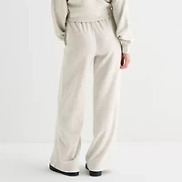 Arizona Womens Juniors Wide Leg Sweatpant