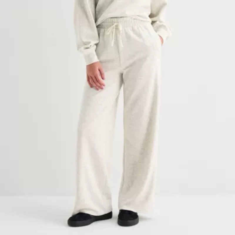Arizona Womens Juniors Wide Leg Sweatpant
