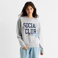 Arizona Womens Juniors Crew Neck Long Sleeve Sweatshirt