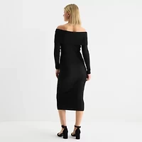 Forever 21 Womens Juniors Long Sleeve Midi Bodycon Sweater Dress