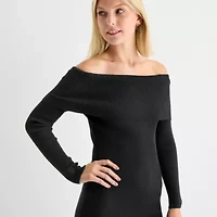 Forever 21 Womens Juniors Long Sleeve Midi Bodycon Sweater Dress
