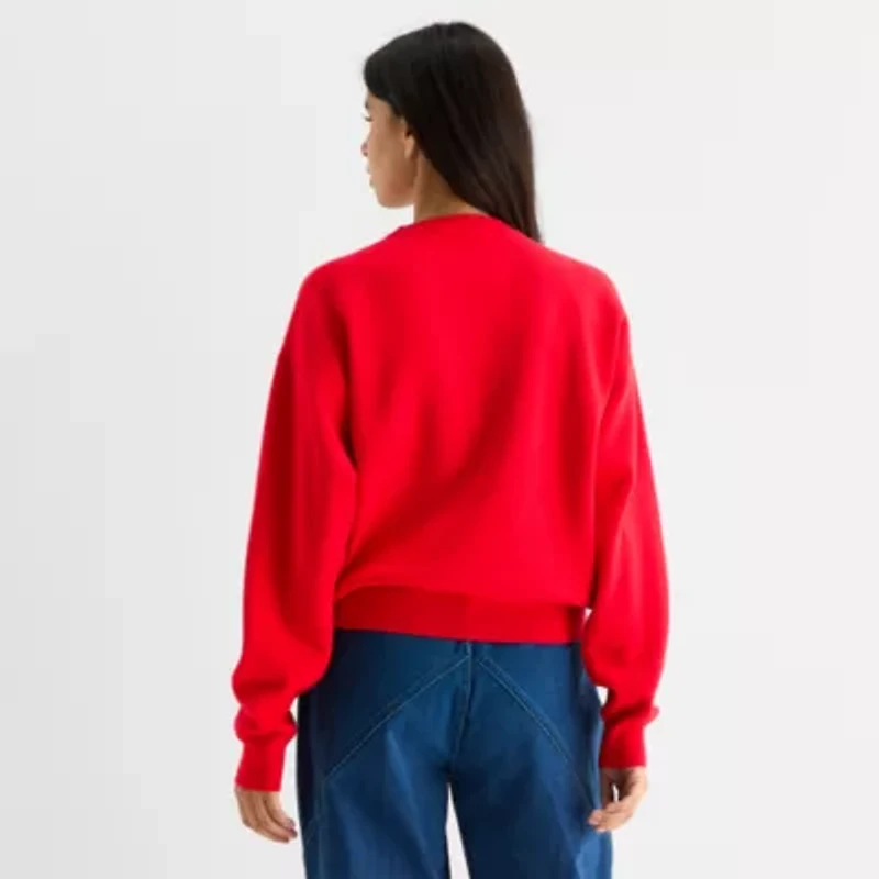 Forever 21 Juniors Womens Crew Neck Long Sleeve Pullover Sweater