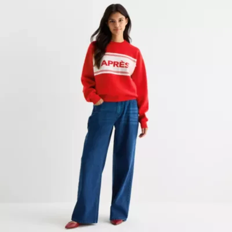 Forever 21 Juniors Womens Crew Neck Long Sleeve Pullover Sweater