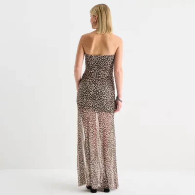 Forever 21 Womens Juniors Sleeveless Animal Bodycon Dress