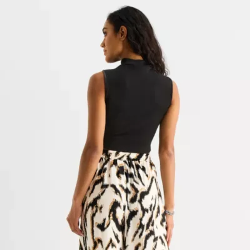 Bold Elements Womens Sleeveless Mock Neck Top