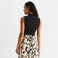 Bold Elements Womens Sleeveless Mock Neck Top