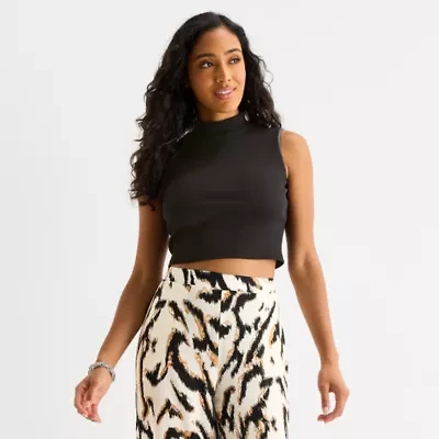 Bold Elements Womens Sleeveless Mock Neck Top