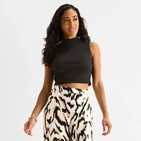 Bold Elements Womens Sleeveless Mock Neck Top