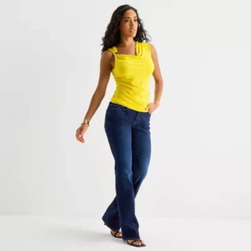 Bold Elements Womens Cowl Neck Sleeveless Blouse