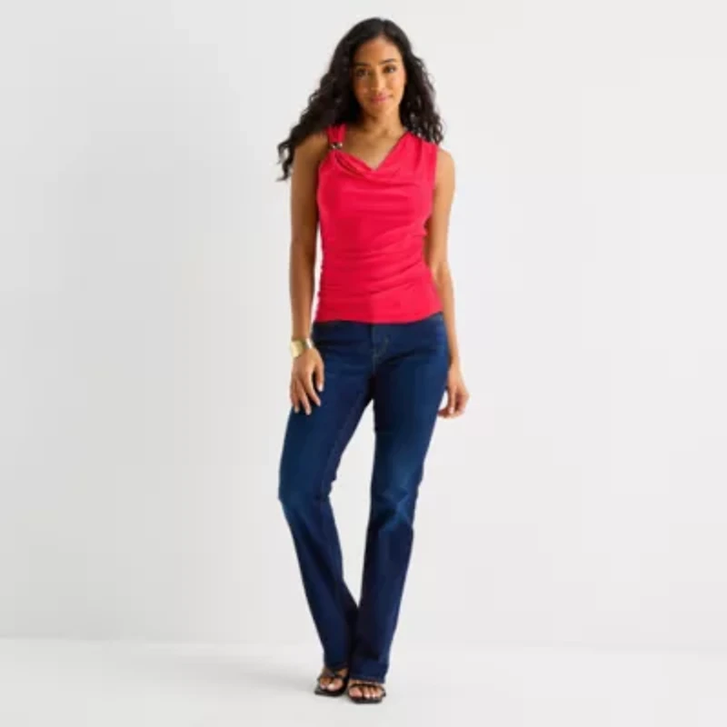 Bold Elements Womens Cowl Neck Sleeveless Blouse