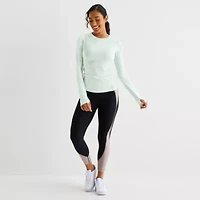 Xersion Womens Seamless Crew Neck Long Sleeve Active T-Shirt